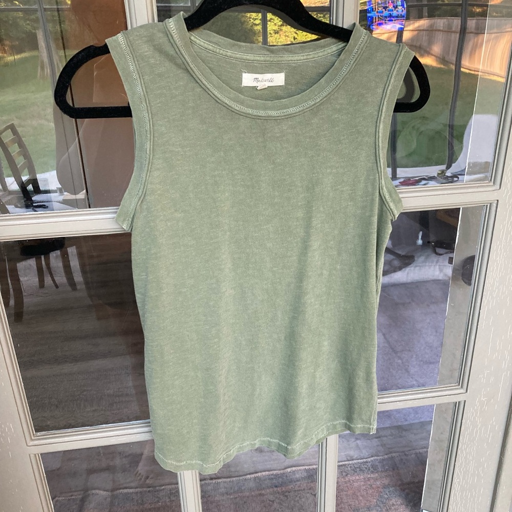Madewell slightly distress tank.